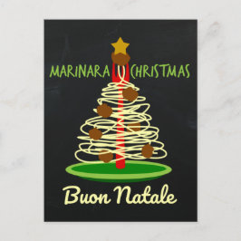Marinara WeihnachtenBuon Natale Spaghetti-Baum Feiertagspostkarte