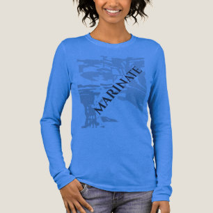 "Marinate" Holzkohle Gray Island Print Pattern Tri-Blend Shirt