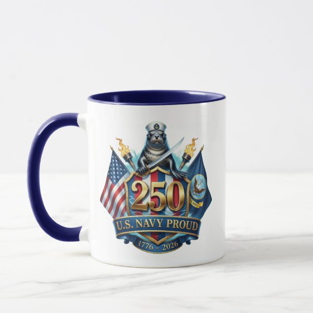 Marine 250. Jubiläums-Kaffeetasse Tasse (Links)