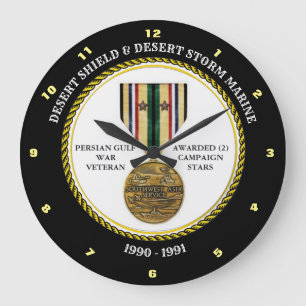 MARINE-2-STERNE / DESERT SHIELD & STORM GROßE WANDUHR