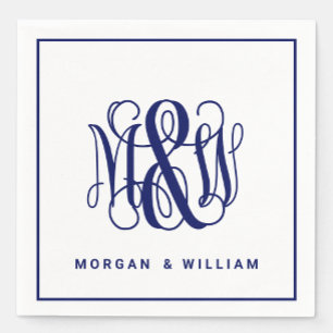 Marine 3 Anfangsreben-Schrift Monogramm B&G DIY BG Serviette