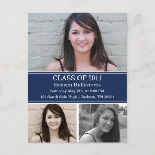 Marine-Abschluss-Klasse der Postkarten-Einladung Einladungspostkarte