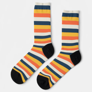 Marine, Almond und Mango Socken