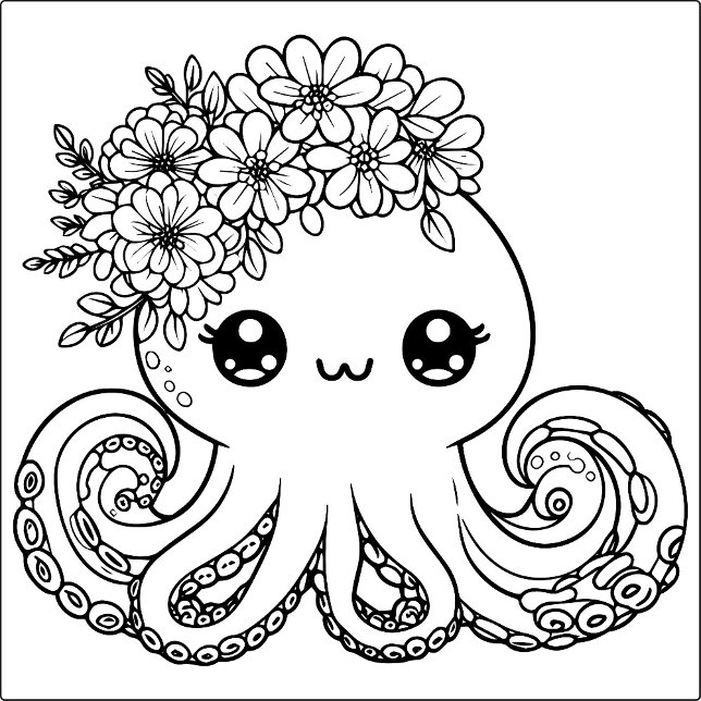 Marine Animal  Kleinkind T-shirt (Black and White Sea Creature!)