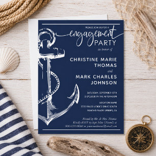 Marine-Anker-Verlobungsfeier Hochzeit Marine Einladung