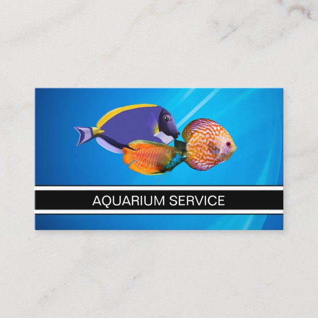 Marine Aquarium Tropical Fish Business Cards Visitenkarte (Vorderseite)