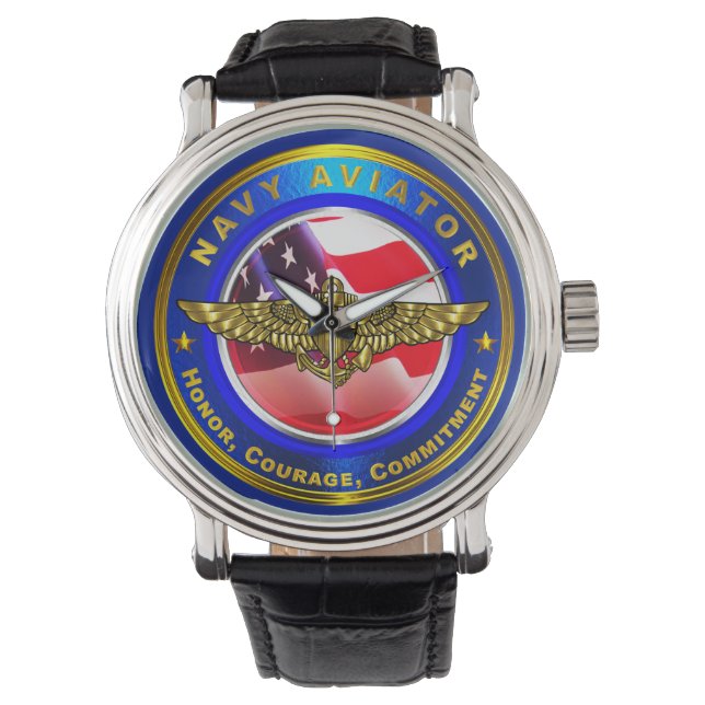Marine Aviator Armbanduhr (Vorderseite)