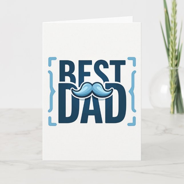 Marine Beste Schnurrbart Vater Karte (Vorderseite)