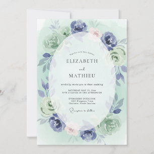 Marine Bilder Botanische Hochzeit Einladung
