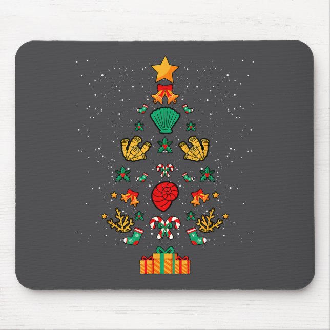 Marine Biologist Biology Seashells Corals Christma Mousepad (Vorne)