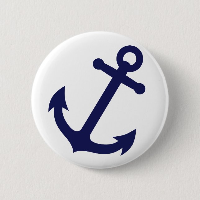 Marine-Blau-Anker Button (Vorderseite)