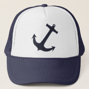 Marine-Blau-Anker-Fernlastfahrer-Hut Truckerkappe