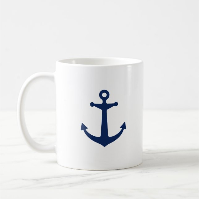 Marine-Blau-Anker Kaffeetasse (Links)