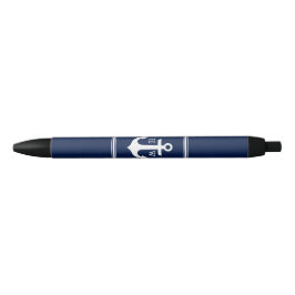 Marine-Blau-Anker mit Monogramm Kugelschreiber