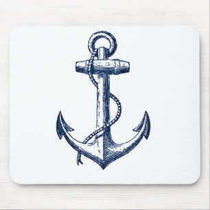 Marine-Blau-Anker Mousepad