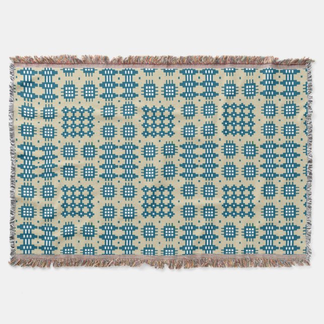 Marine-Blau auf beige Decke (Vorderseite)