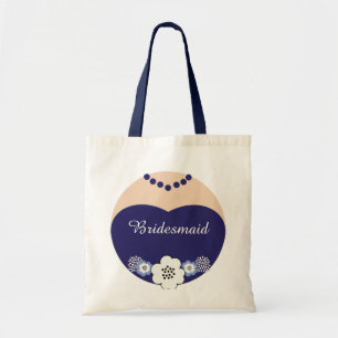 Marine-Blau-Brautjungfern-Hochzeits-Tasche Tragetasche