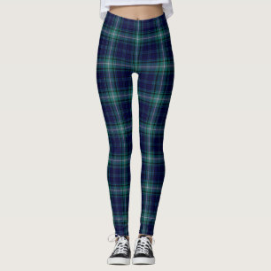 Marine-Blau/die karierten Leggings der grünen