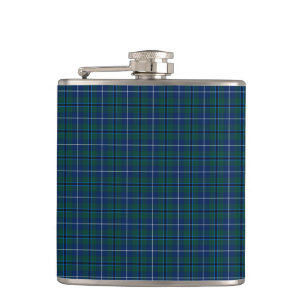 Marine-Blau-Douglas-Clan-modernes schottisches Flachmann