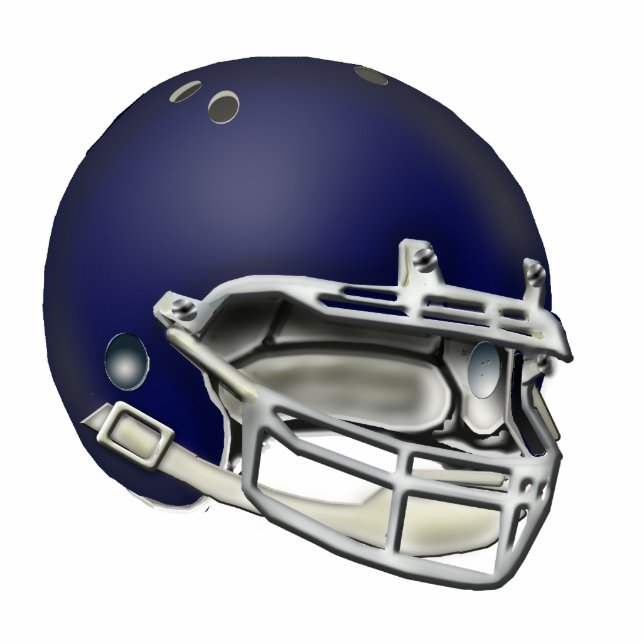 Marine-Blau-Football-Helm-Verzierung Fotoskulptur Ornament (Vorne)