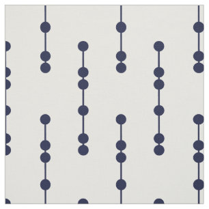 Marine-Blau-geometrisches Punkt-Muster Stoff