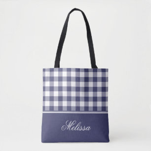 Marine-Blau-Gingham   personalisiert