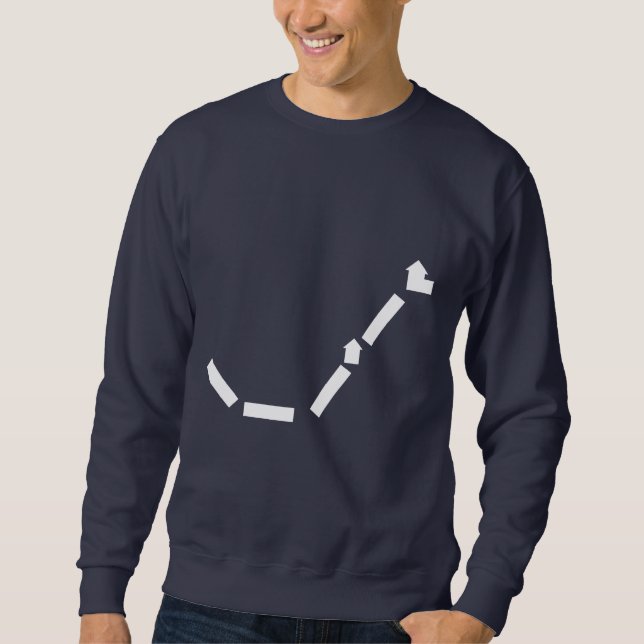 Marine-Blau-grundlegendes Sweatshirt (Vorderseite)