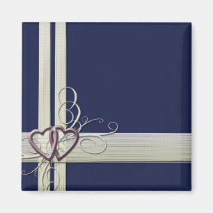 Marine-Blau-Herz-Magnet Magnet