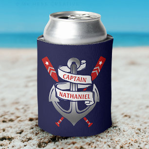 Marine-Blau-individueller Name Kapitän-Anchor Dosenkühler