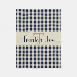 Marine-Blau-kakifarbige Fleecedecke