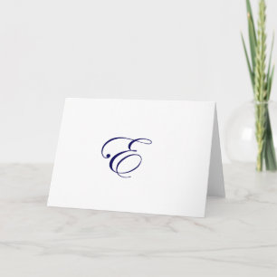 Marine-Blau-Monogramm E