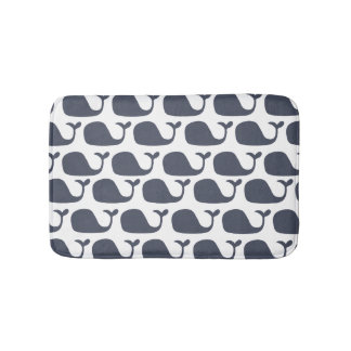 Marine-Blau-Seeozean-Wale Badematte