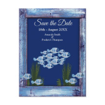 Marine - blau texturiert unter Wasser Save the Dat