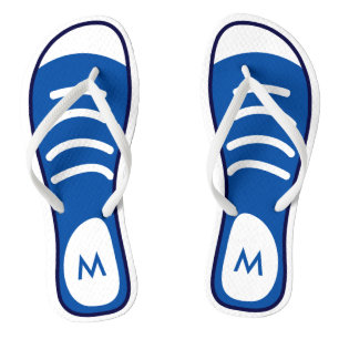 Marine-Blau-Turnschuh beschuht cooles lustiges Flip Flops