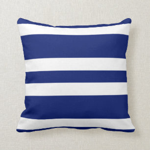 Marine-Blau-u. Weiß-Streifen-Couch-Kissen-Geschenk Kissen