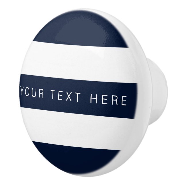 Marine-Blau-u. weißegestreifte Gewohnheit Keramikknauf (Rechts)