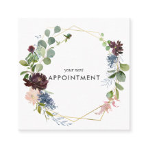 Marine-Blau und Burgunder-Blumen geometrisch