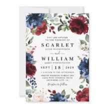 Marine-Blau und Burgunder erröten rosa