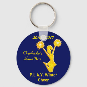 Marine-Blau-und Goldbeifall-Schlüsselanhänger mi Schlüsselanhänger