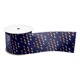 Marine-Blau und GoldImitat-Folieconfetti-Band Satinband