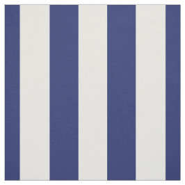 Marine-Blau und Weiß 1,5" Streifen-Muster Stoff