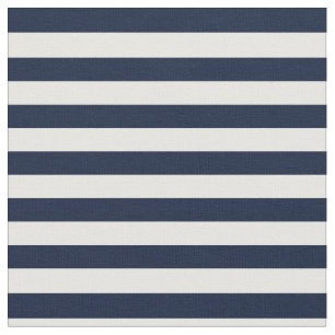 Marine-Blau und Weiß Striped Stoff