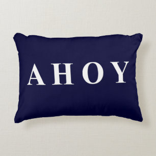Marine-Blau-weiße Seesegeln-Streifen Dekokissen