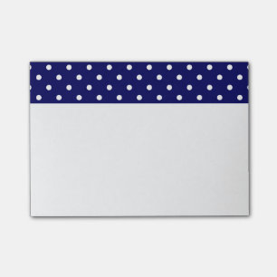 Marine-Blau-weißes pickeliges Tupfen-Muster Post-it Klebezettel