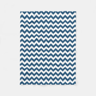 Marine-Blau-Zickzack Stripes Zickzack Muster Fleecedecke