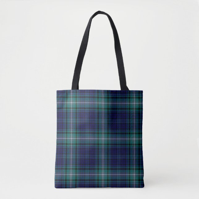 Marine-Blauaquamariner Tartan kariert (Vorderseite)