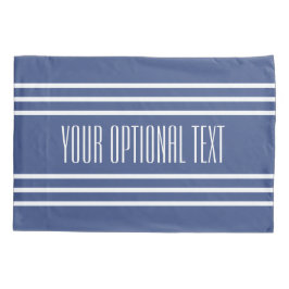 Marine Blue Stripes benutzerdefinierte Textkissen  Kissenbezug