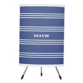 Marine Blue Stripes kundenspezifische Monogramm-La
