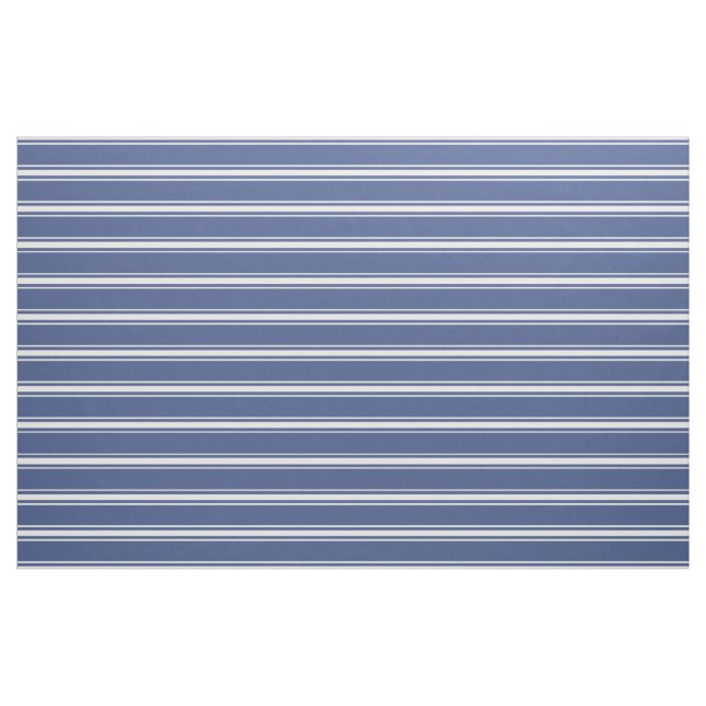 Marine Blue Stripes Zollgewebe Stoff (Yard (91,4 cm))