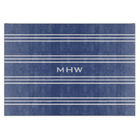 Marine Blue Strips kundenspezifische Monogramm-Sch